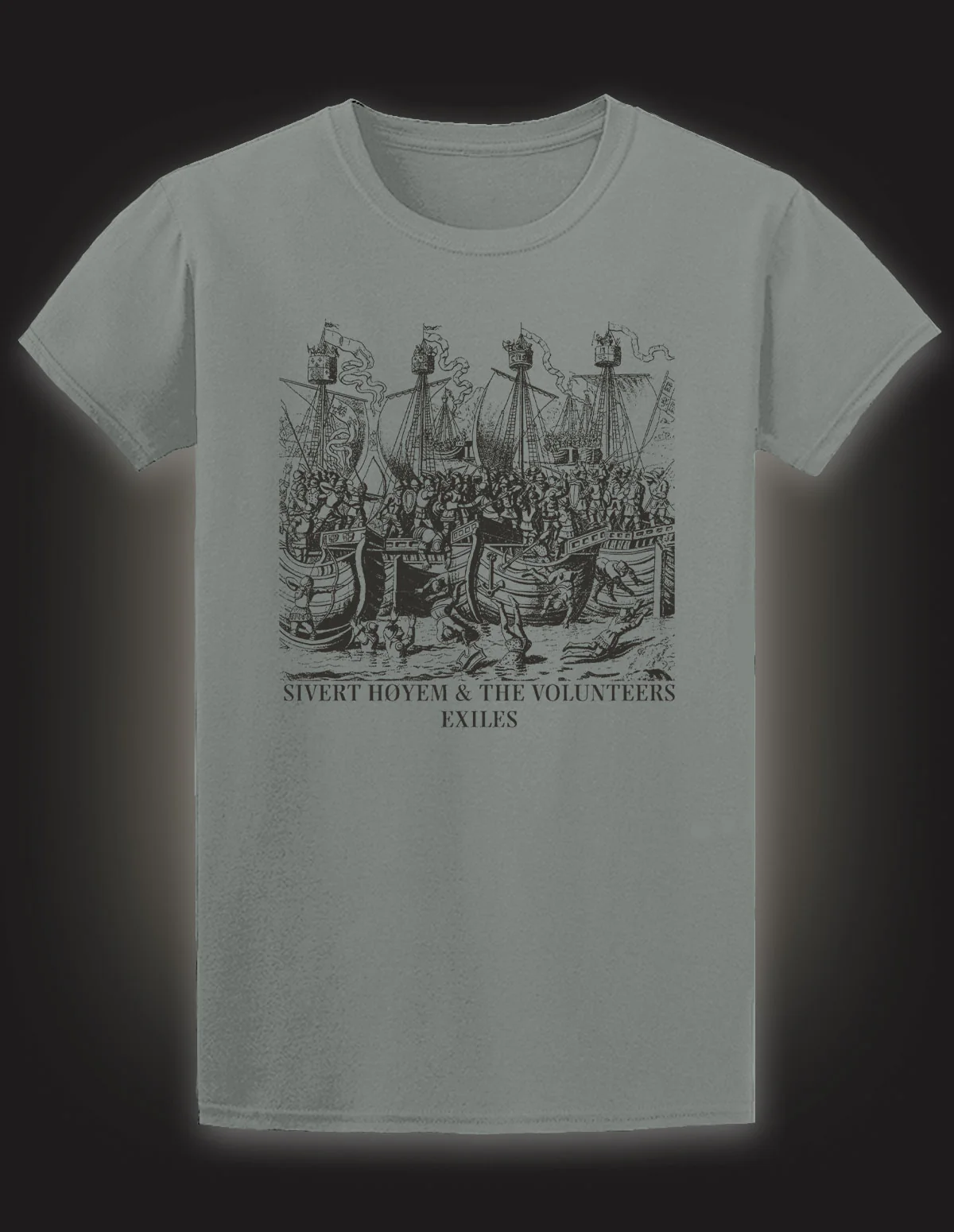 SIVERT HOYEM "Exiles" T-Shirt DYED MISTY GREY